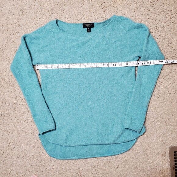 Charter Club Womens Sz XS Green Cashmere Long Sleeve Pullover Sweater - Picture 6 of 9